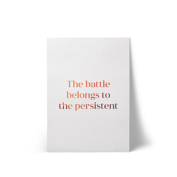 A4 Canvas Print The Battle Belongs to the Persistent
