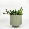 Marlow Abstract Ripple Planter Green