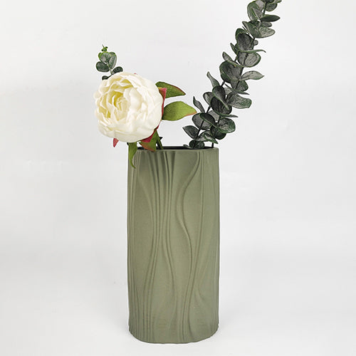 Vase Marlow Abstract Ripple Vase Green