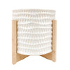 Planter On Legs Everly White & Natural Large