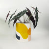 Planter Elena Abstract Large - Blue & Yellow *SECOND*