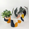 Planter Elena Abstract Large - Blue & Yellow *SECOND*