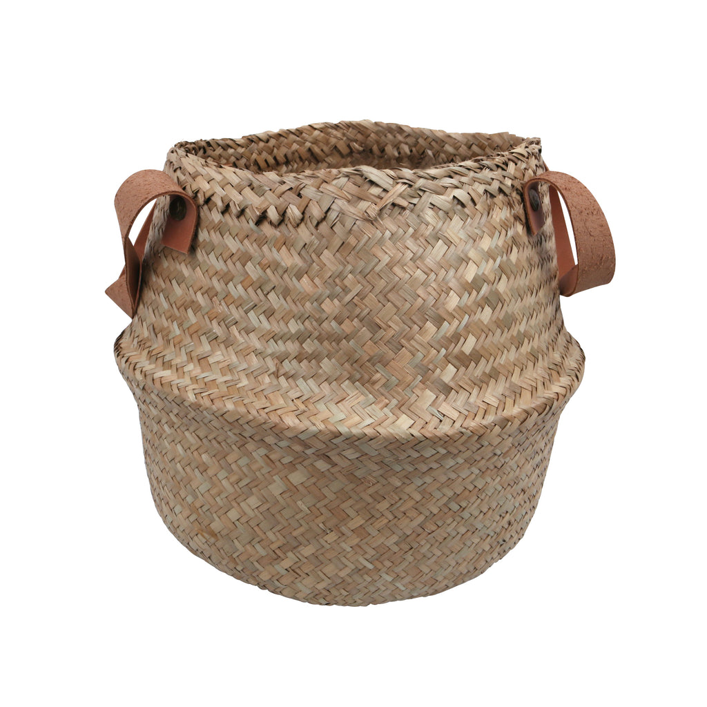 Belly Basket Leather Handle
