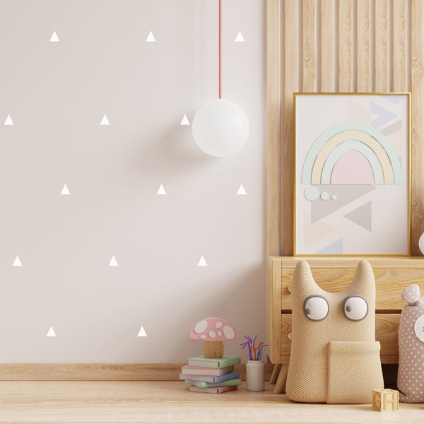Wall Decals White Triangles