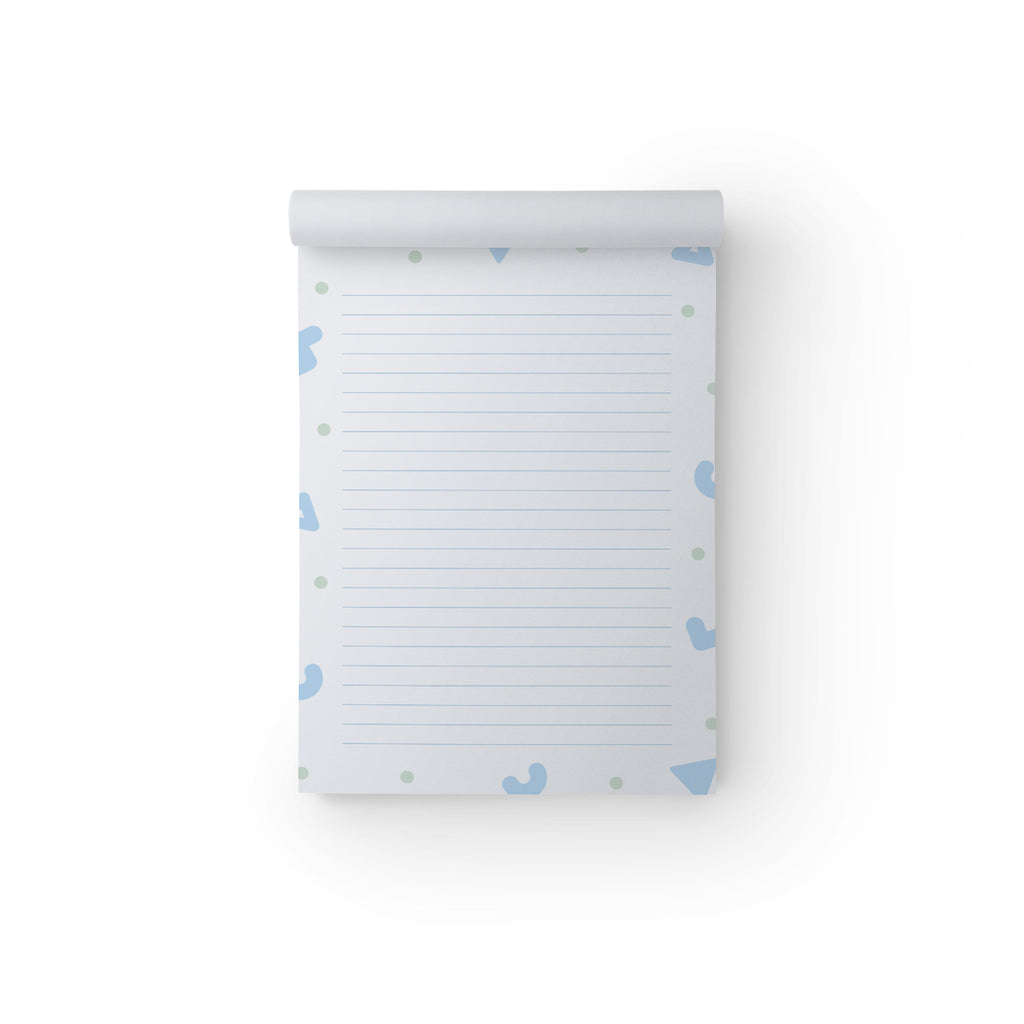 A5 Notepad Blue Shapes