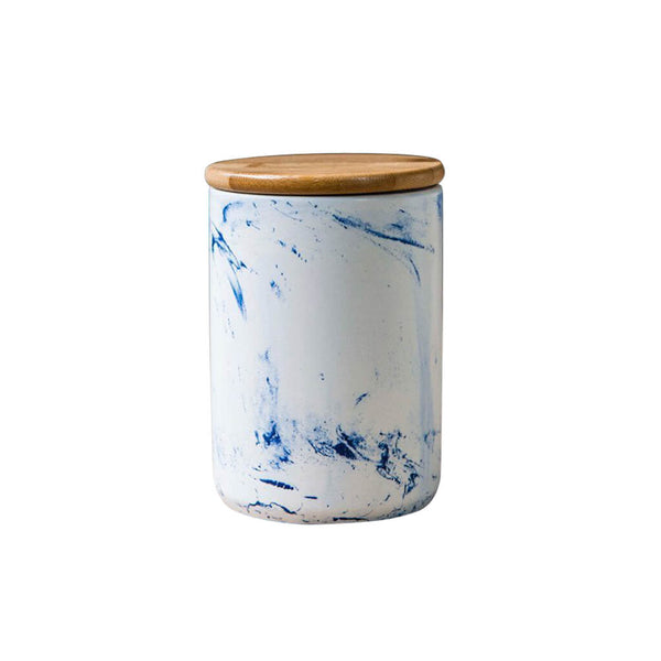 Blue Vein Porcelain Small Canister