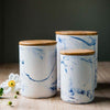 Canister Blue Vein Porcelain Small