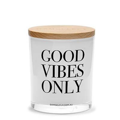 Good Vibes Only' XL Damselfly Candle