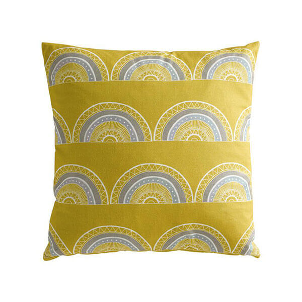 Horseshoe Arch Yellow Cushion