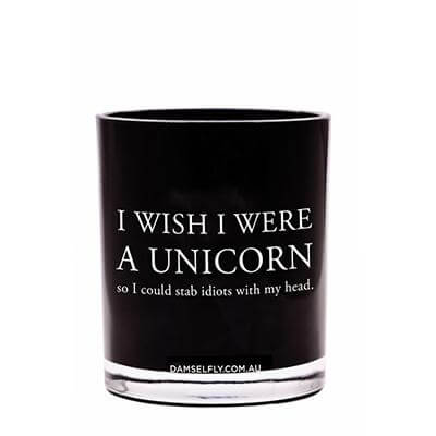 I Wish I Were A Unicorn' Damselfly Candle