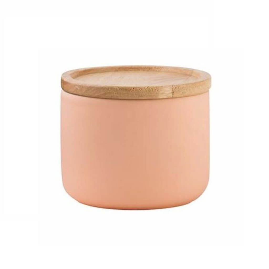 Matte Apricot Small Kitchen Canister
