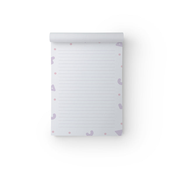 A5 Notepad Purple Shapes