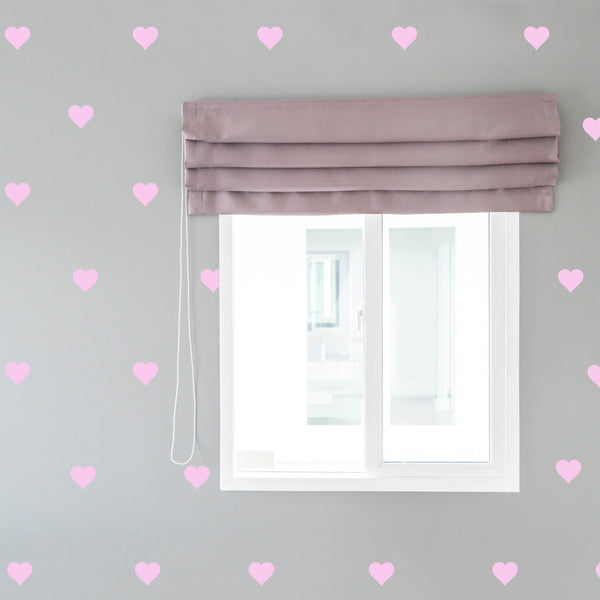 Soft Pink Hearts Wall Decals