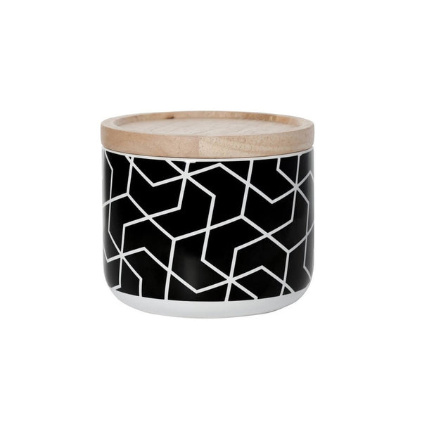 Spiral Hex Black Small Canister
