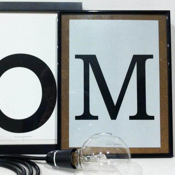 Print Typography Letter M A3