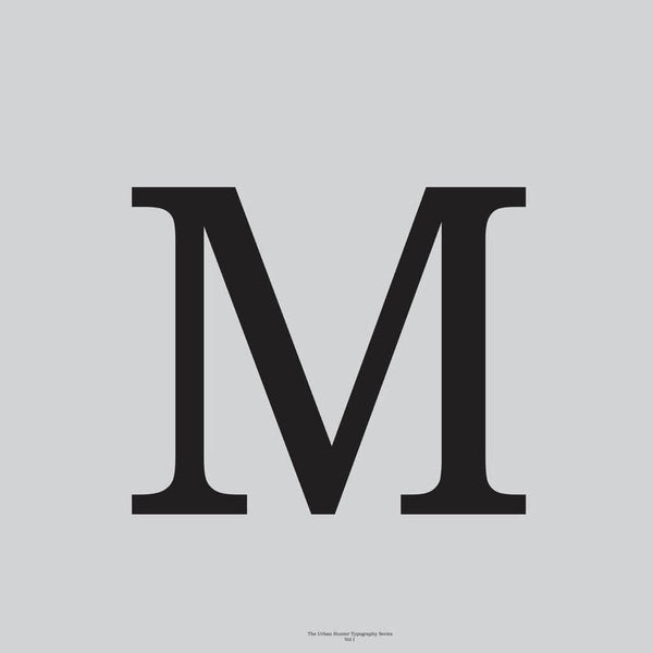 M' Typography Art Print Black