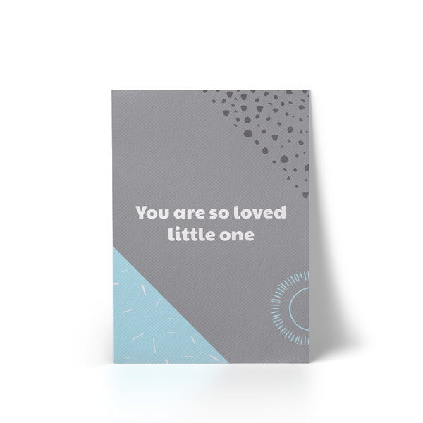 A4 Canvas Print You Are So Loved Blue