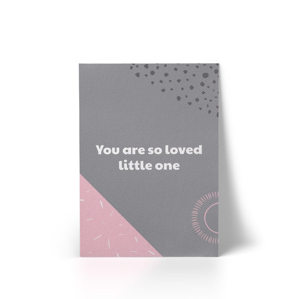 A4 Canvas Print You Are So Loved Pink